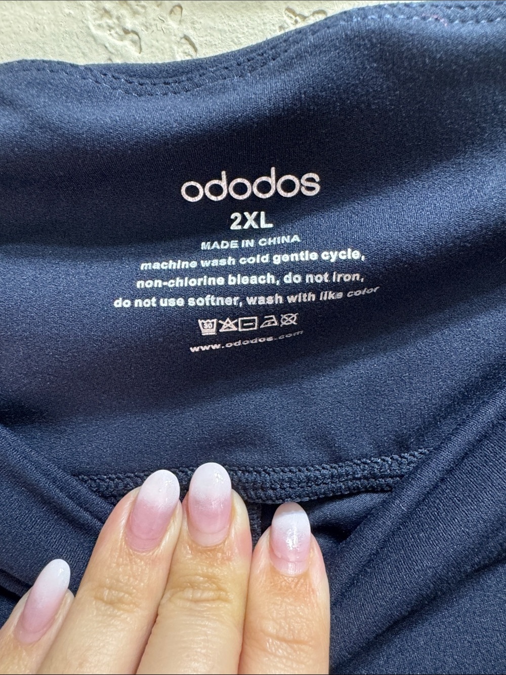 ODODOS Navy Blue High Rise Athletic Leggings Pants Women’s 2XL - Picture 3 of 8